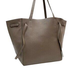 Celine Leather Cabas Phantom Shoulder Tote Bag Beige